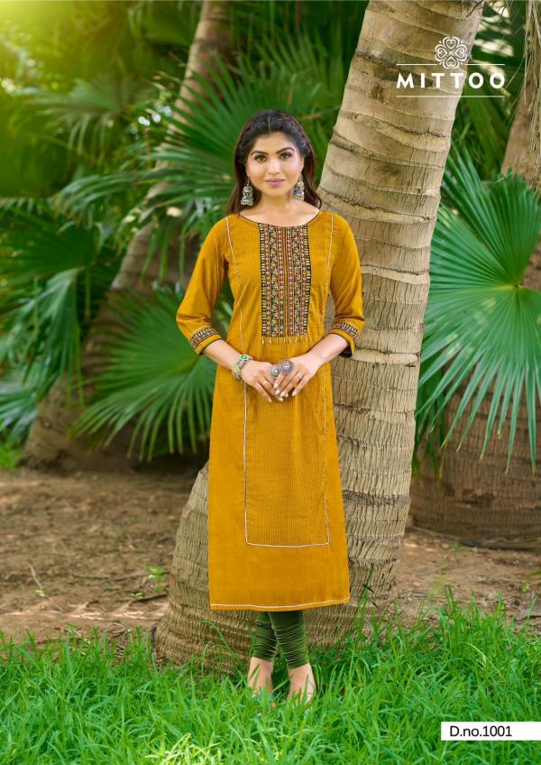 Mittoo Mahika Viscose Weaving Designer Kurti Collection